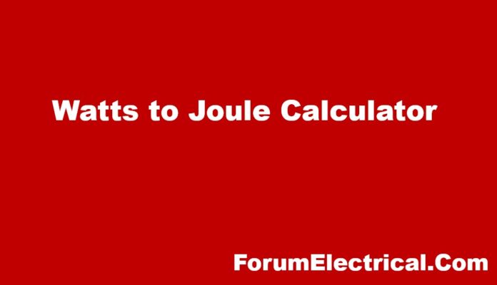 Watt to Joule Calculator