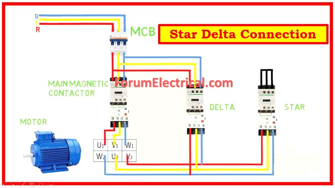 How to connect a 3 Phase Motor in Star and Delta connection?