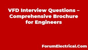 VFD Interview Questions - Comprehensive Brochure for Engineers