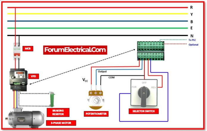 A Step-by-Step guide to run a Three-Phase Motor on Single-Phase Supply using VFD