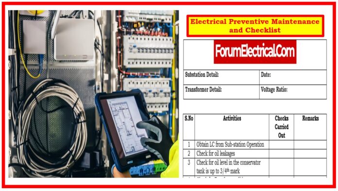 Electrical Preventive Maintenance and Checklist