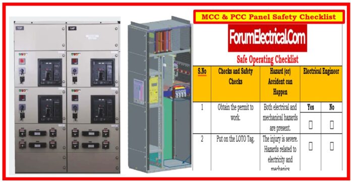 MCC & PCC Panel Safety Checklist