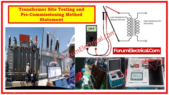 Transformer Site Testing and Pre-Commissioning Method Statement