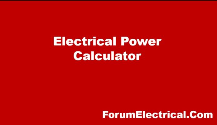 Electrical Power Calculator