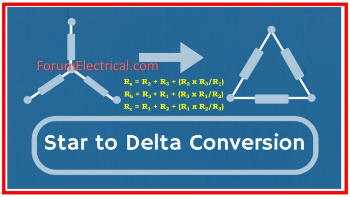 Wye to Delta Conversion (Star to Delta) Calculator