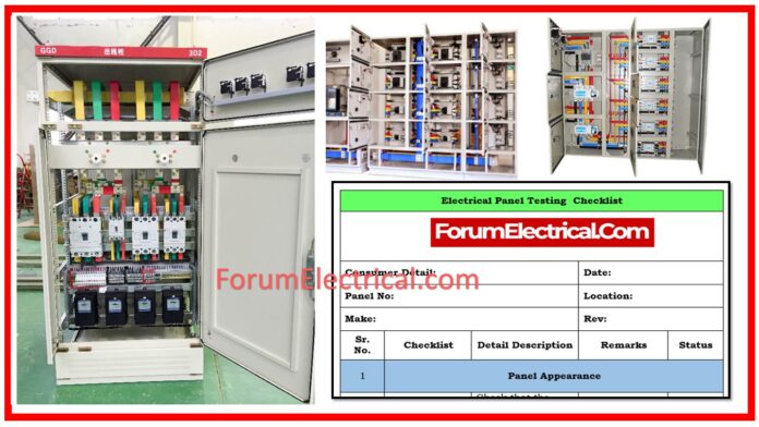 Electrical Panel Testing Checklist