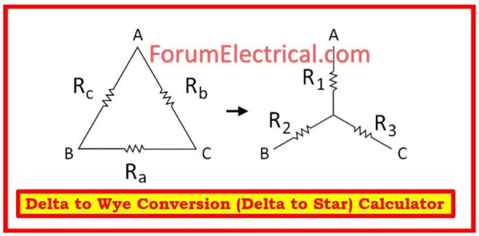 Delta to Wye Conversion (Delta to Star) Calculator