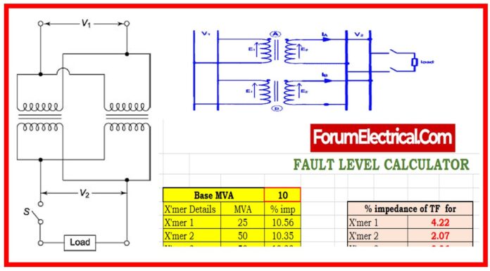 Parallel Transformer Fault Analysis: Excel Calculator