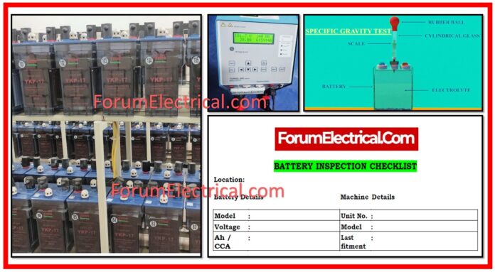 Battery Inspection Checklist