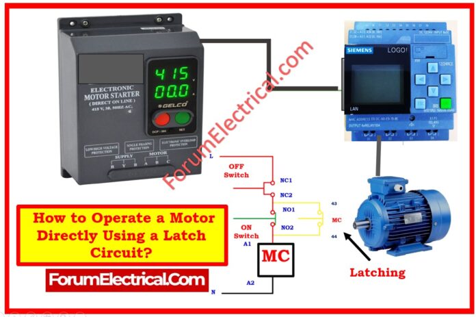 How to Operate a Motor Directly Using a Latch Circuit?