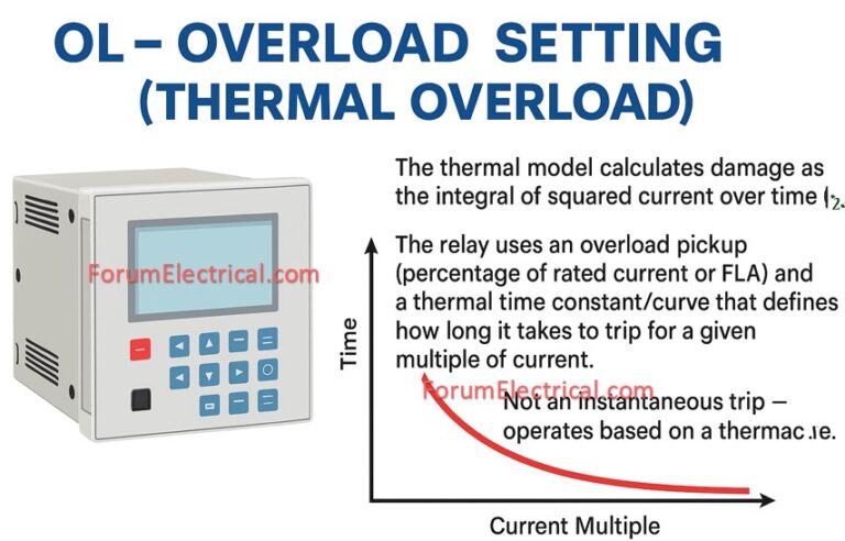 Relay Protection Settings (PSM, TSM, EL, OL, MF)