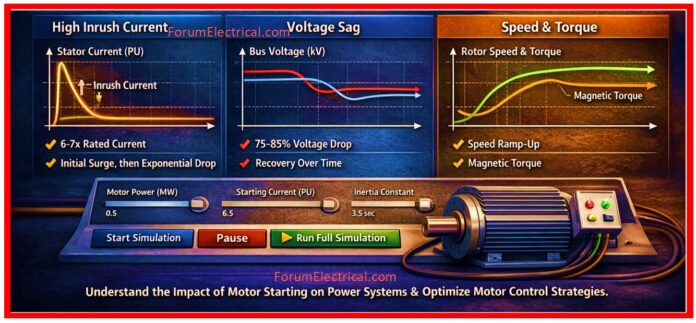 132/11 kV System Motor Starting Dynamics: Simulation-Based Power System Analysis