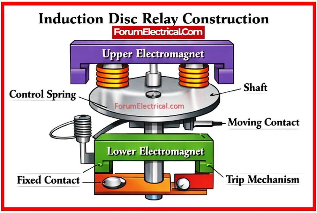 Construction of Induction Disc Relay