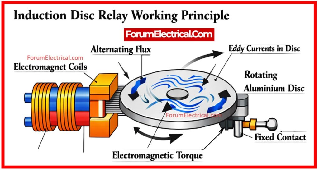 Working Principle of Induction Disc Relay