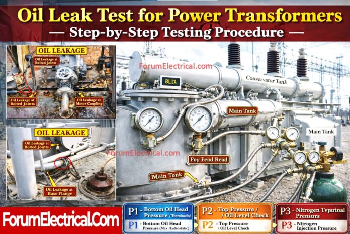 Oil Leak Test for Power Transformers - Step-by-Step Testing Procedure