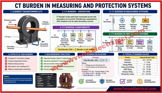 CT Burden in Measuring and Protection Systems