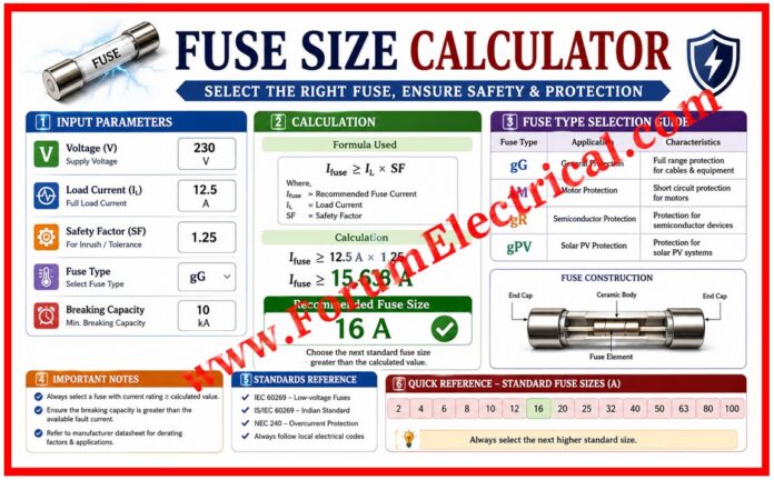 Fuse Size Calculator