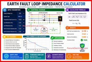 Earth Fault Loop Impedance Calculator
