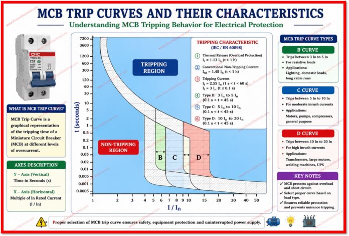 What are the different MCB Trip Curves and their Characteristics?
