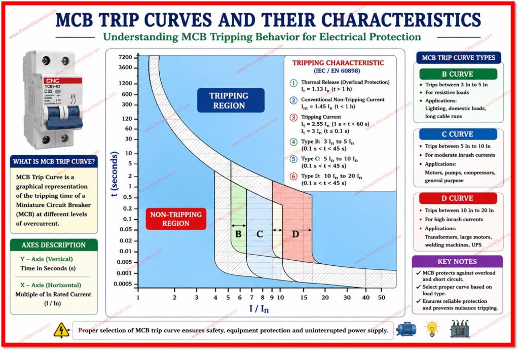 Different MCB Trip Curves