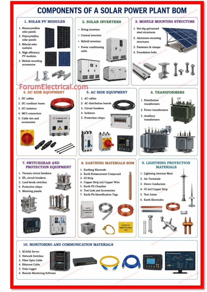Components of a Solar Power Plant