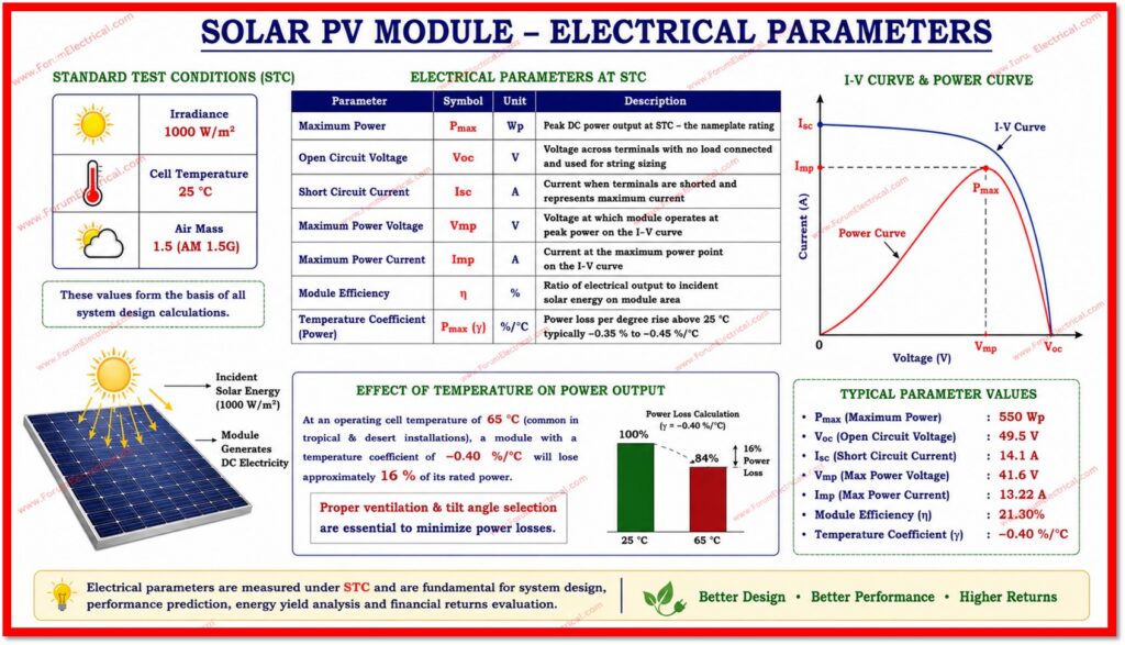 Solar PV Module Electrical  Parameters
