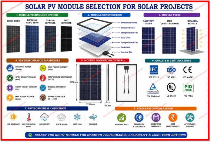 Solar PV Module Selection for Solar Projects