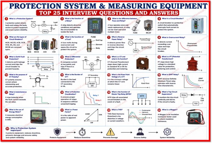Protection System & Measuring Equipment - Top 25 Interview Questions and Answers
