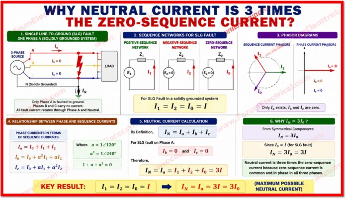 Why is the Neutral Current 3 Times the Zero-Sequence Current? Why is the Neutral Current 3 Times the Zero-Sequence Current?