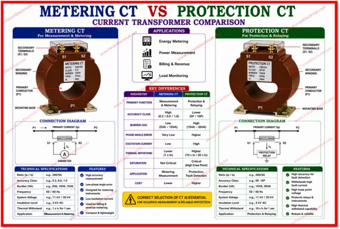Difference between Metering CT and Protection CT
