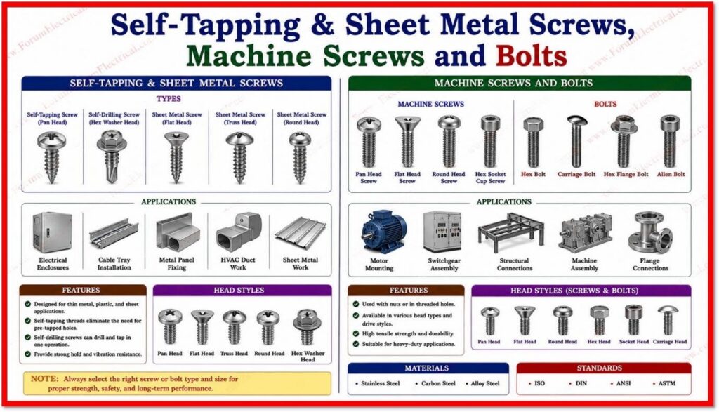 Self-Tapping & Sheet Metal Screws, Machine Screws and Bolts