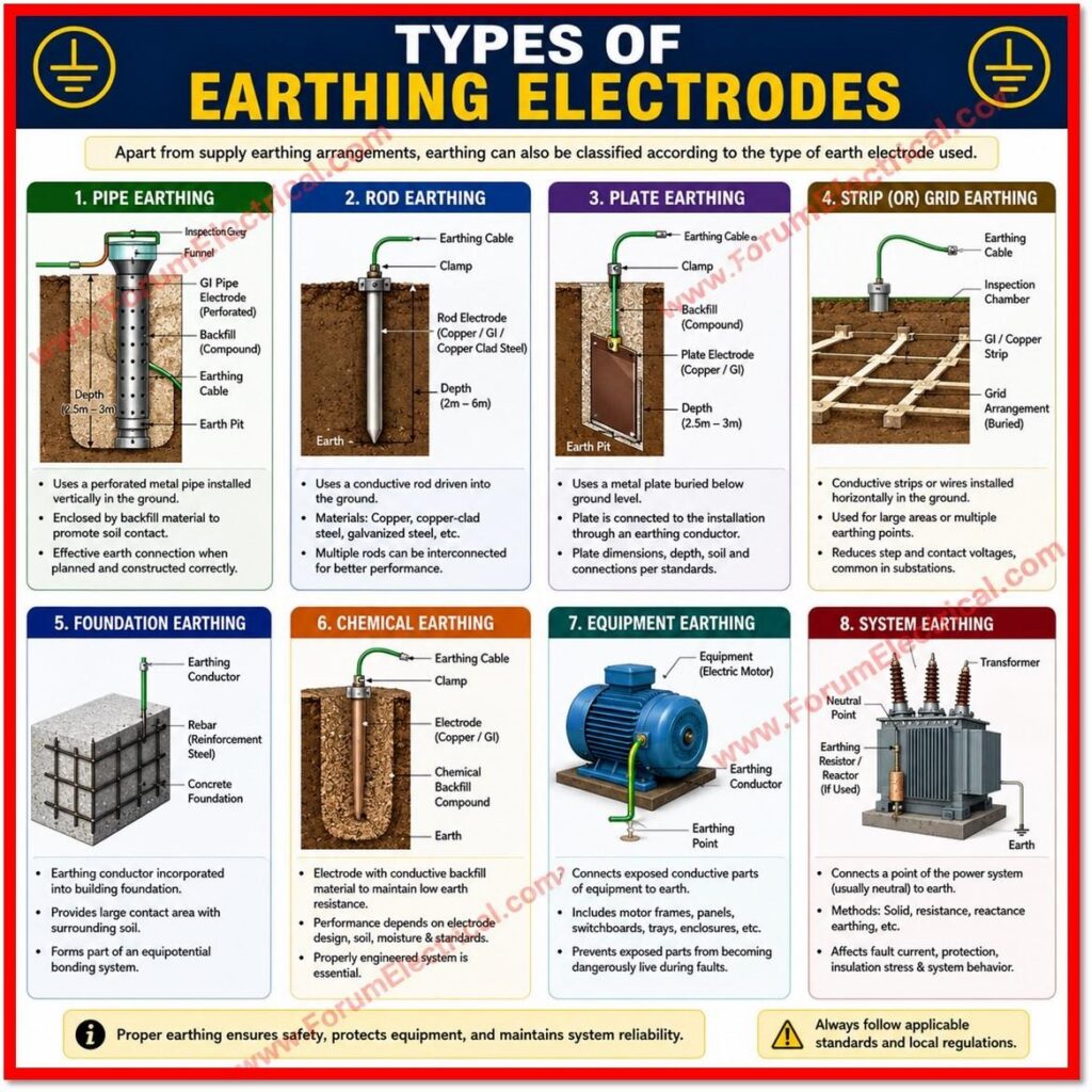 Types of Earthing Electrodes