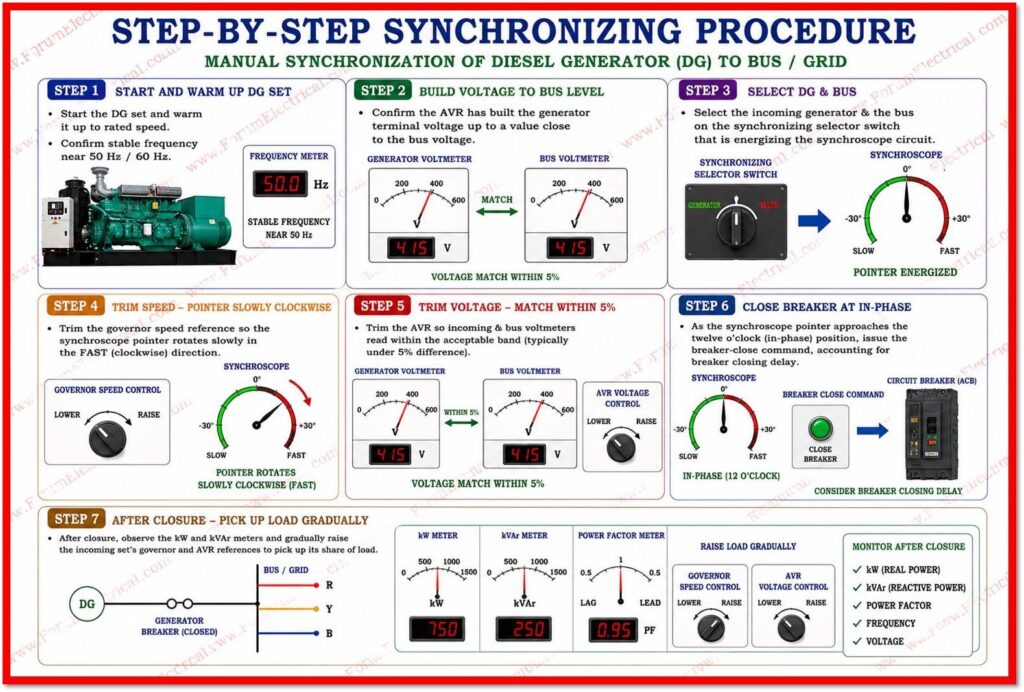 Step-by-Step Synchronizing Procedure