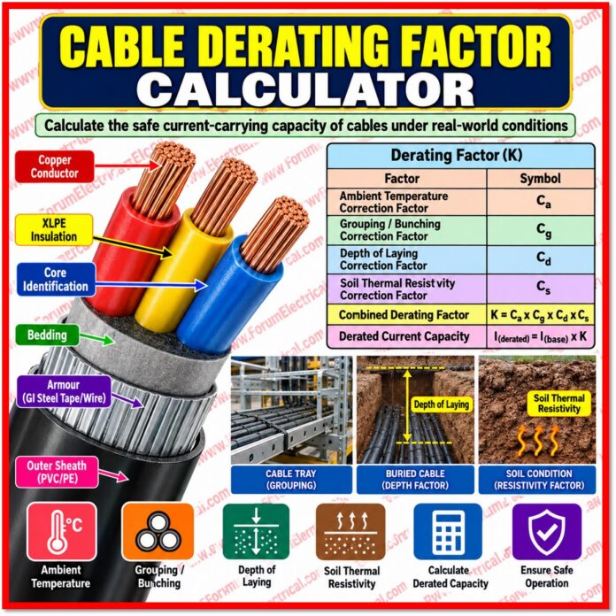 Cable Derating Factor Calculator