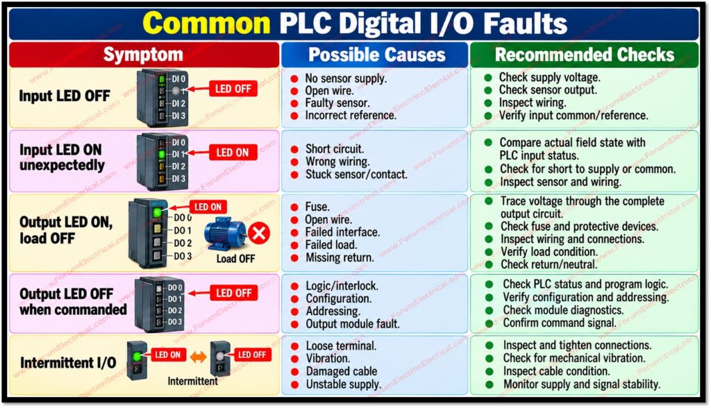 PLC Digital I/O Faults