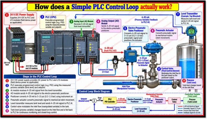 How does a Simple PLC Control Loop actually work?